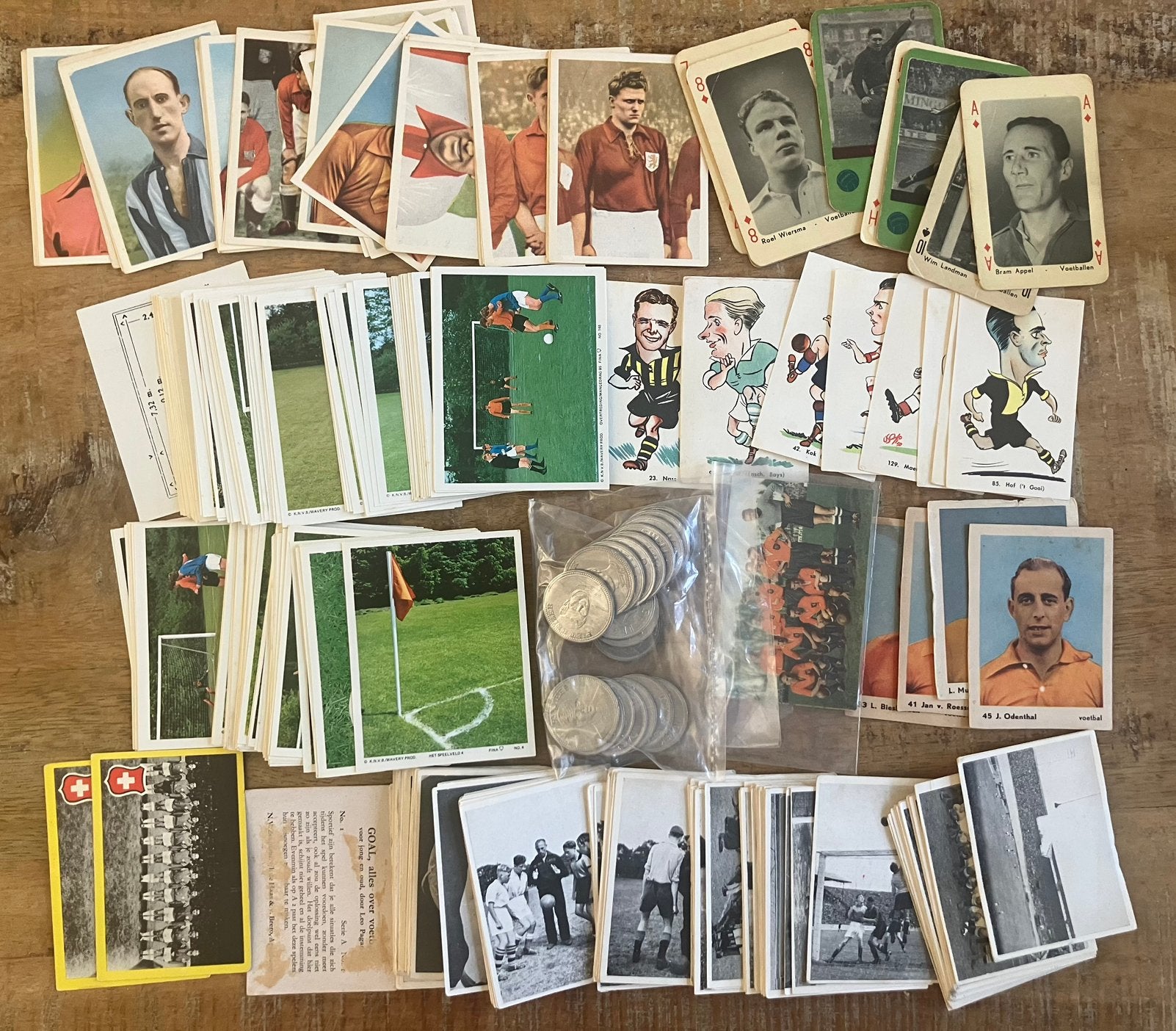 Partij voetbalplaatjes jaren 50, 60, 70, Ophalen of Verzenden, Gebruikt, Overige sporten, Poster, Plaatje of Sticker