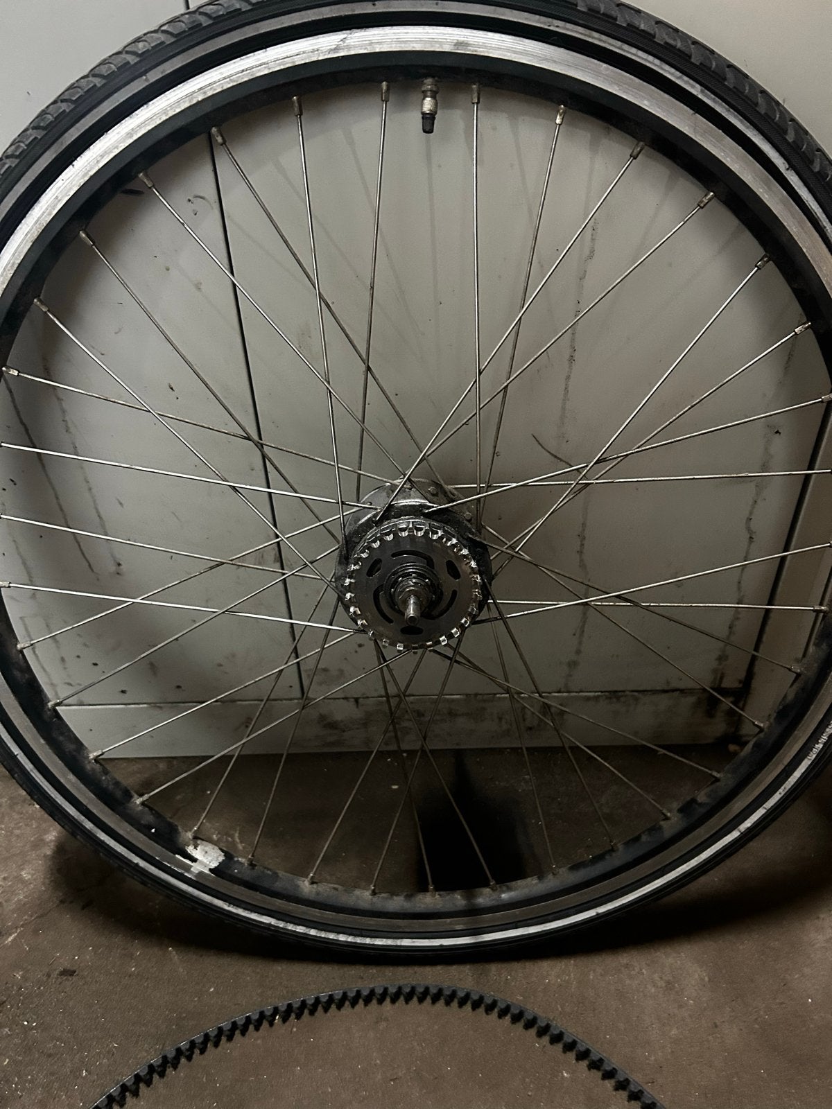 Fietswiel met naafversnelling en band, Gebruikt, Aluminium, Stadsfiets, Ophalen
