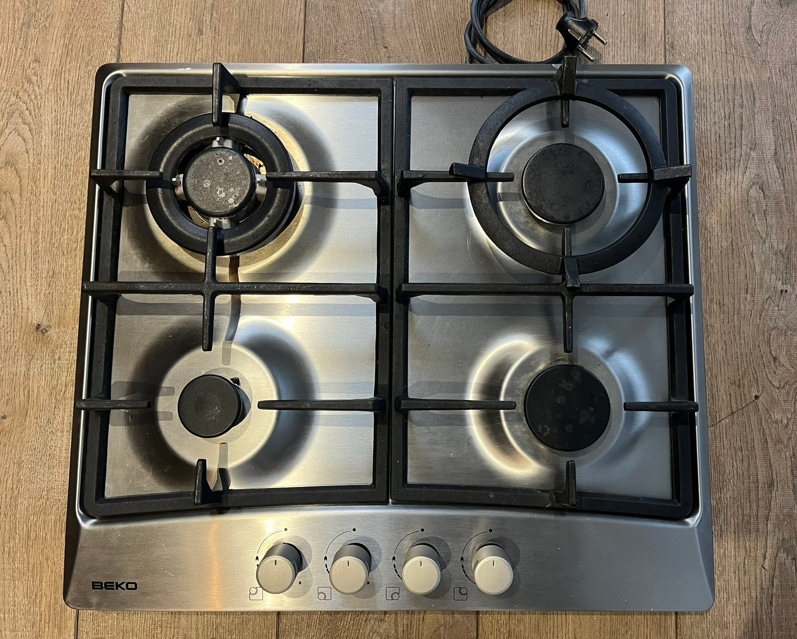 Wok- Gaskookplaat, Beko HIG64221SX - Zo goed als nieuw!, Zo goed als nieuw, Energieklasse A of zuiniger, Inbouw, Gas