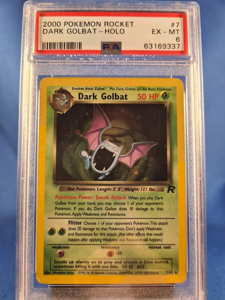 Dark Golbat 7/82 - Team Rocket (PSA 6), Hobby en Vrije tijd, Verzamelkaartspellen | Pokémon, Verzenden, Gebruikt