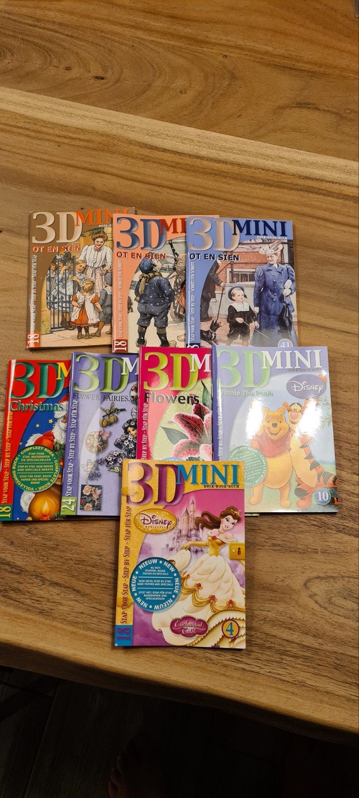 *Nieuw* 3D mini boekjes - 7 stuks, Ophalen of Verzenden, Nieuw, Overige thema's, Overige typen