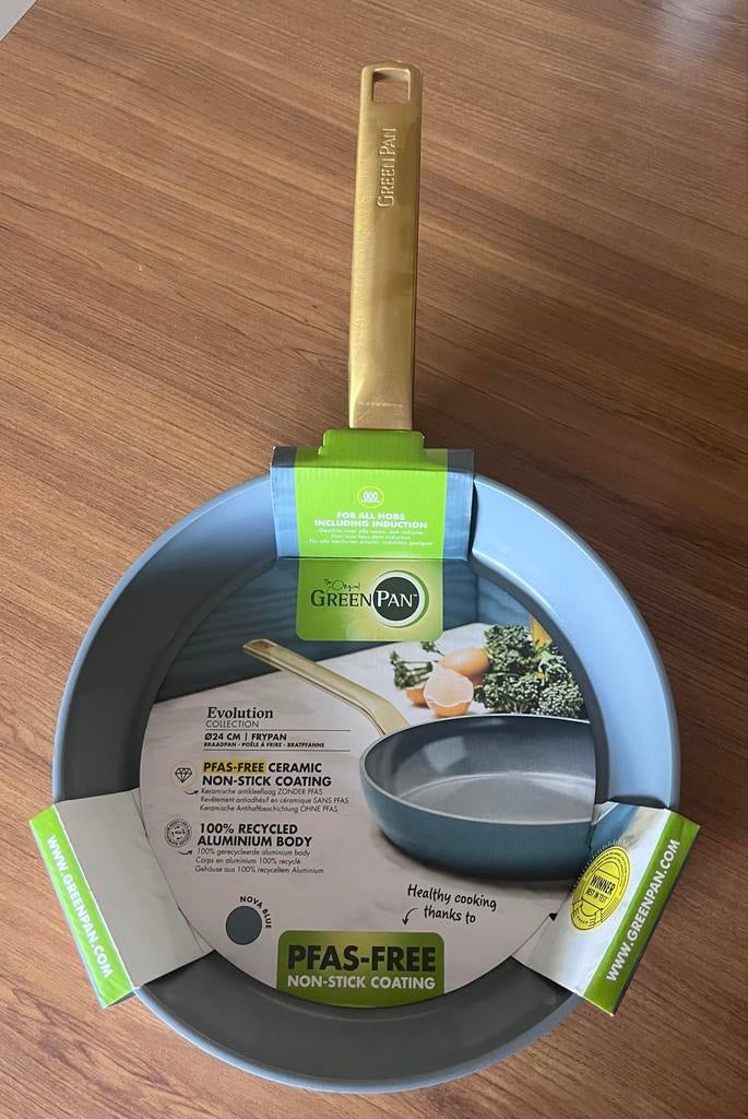 GreenPan Evolution koekenpan 24 cm, Ophalen of Verzenden, Nieuw, Aluminium, Koekenpan of Braadpan