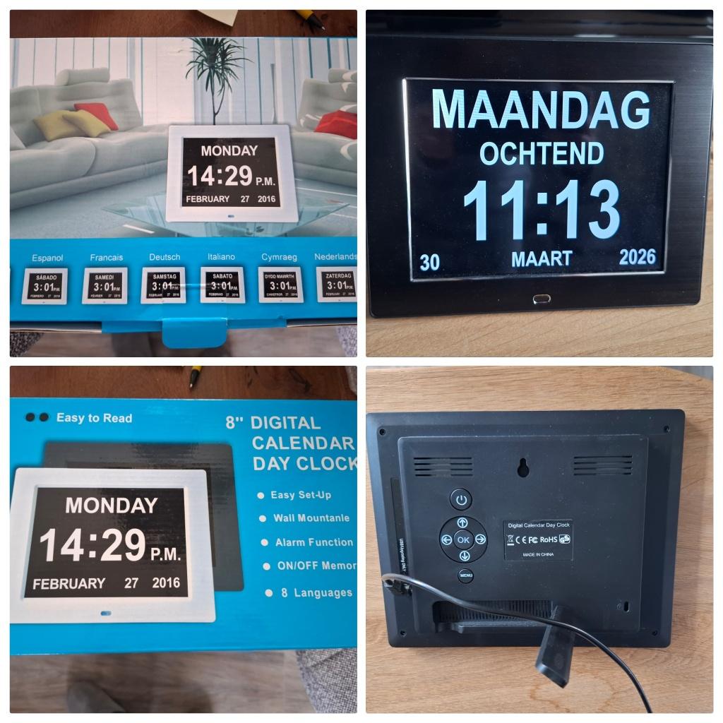 Klok voor ouderen, Ophalen of Verzenden, Zo goed als nieuw, Digitaal, Wekker of Tafelklok