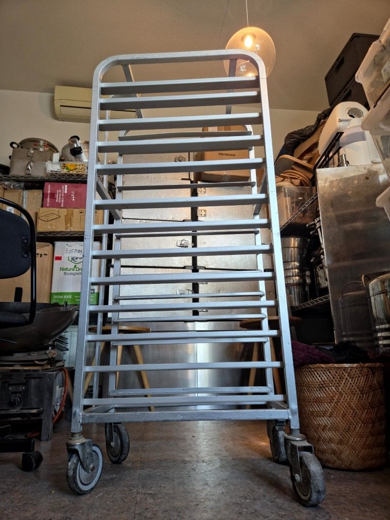 Professionele Platenwagen / Regaalwagen op Wielen 15 Niveaus, Huis en Inrichting, Ophalen, Gebruikt