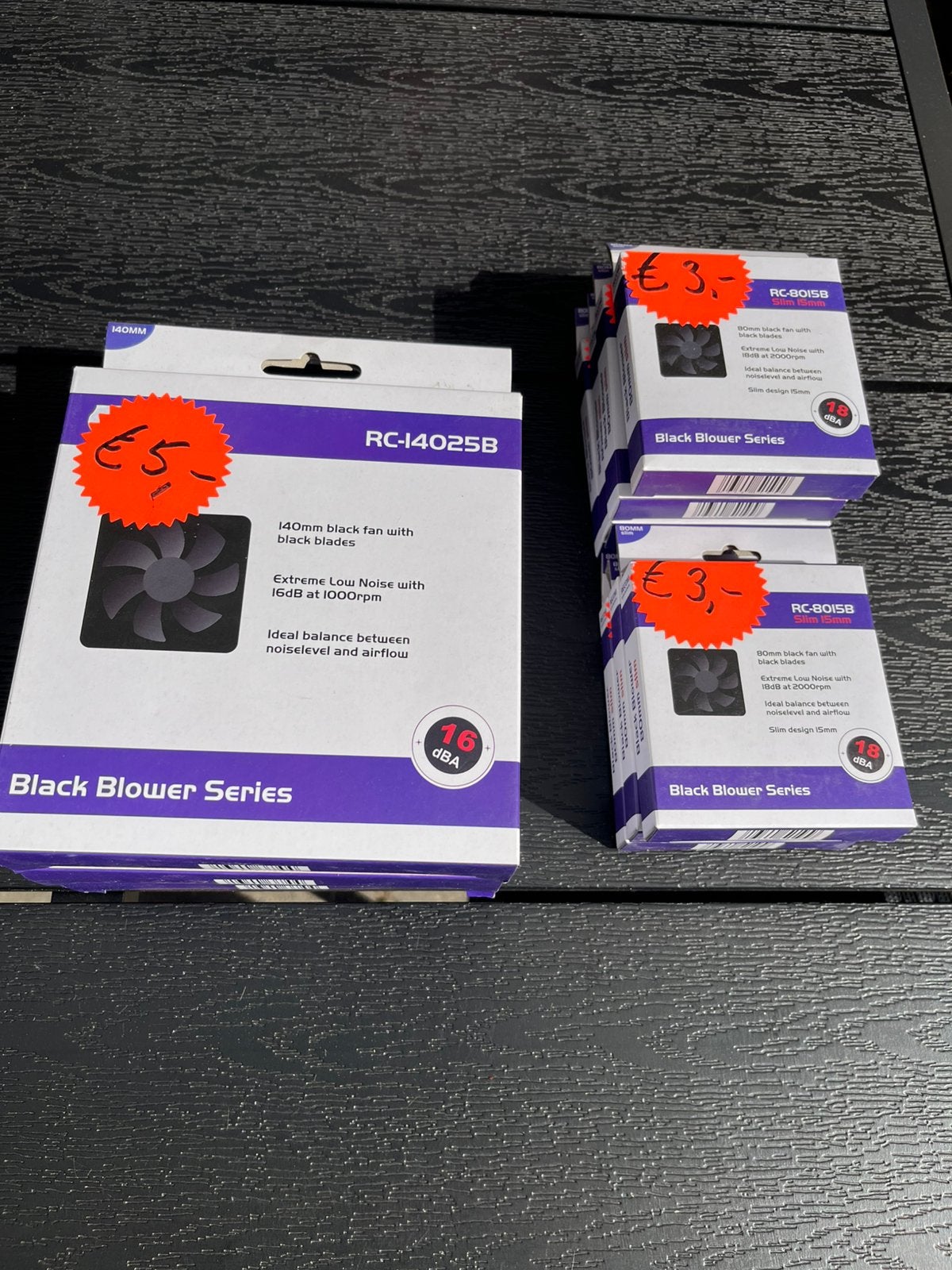 2 soorten black blowers groot en klein, Computers en Software, Computerkoelers, L, Nieuw, L, Luchtkoeling