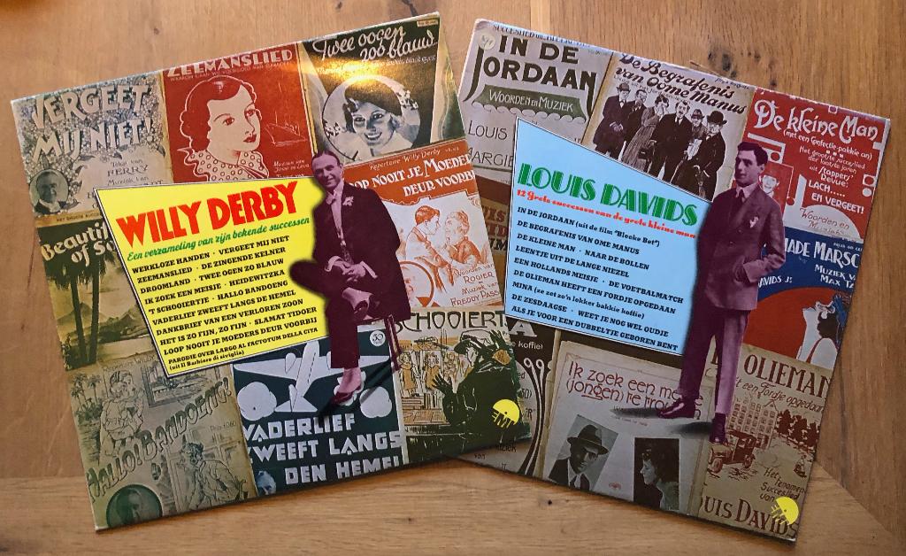 LOUIS DAVIDS / WILLY DERBY - Grote/bekende successen (2 LPs), Voor 1960, Ophalen of Verzenden, Levenslied of Smartlap, 12 inch