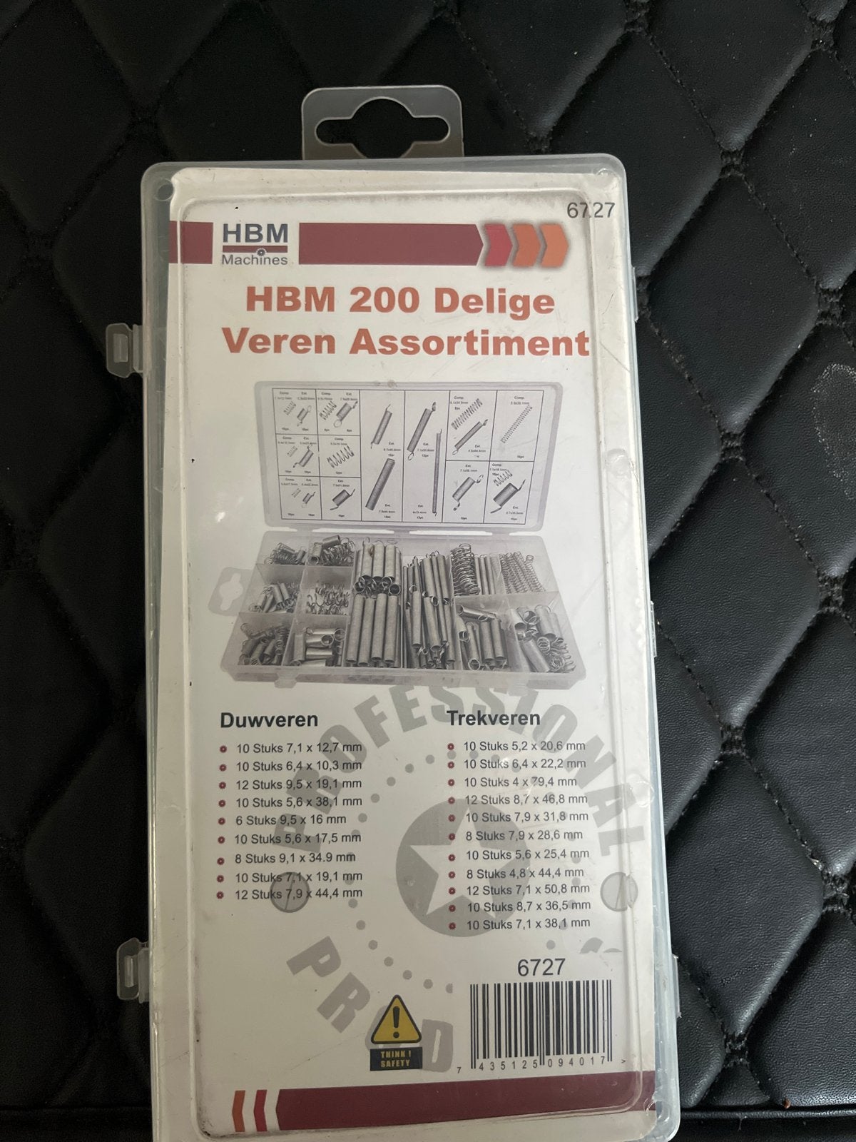 HBM 200-delig Veren Assortiment - Duw- en Trekveren, Ophalen, Nieuw, Minder dan 50 mm, Overige typen