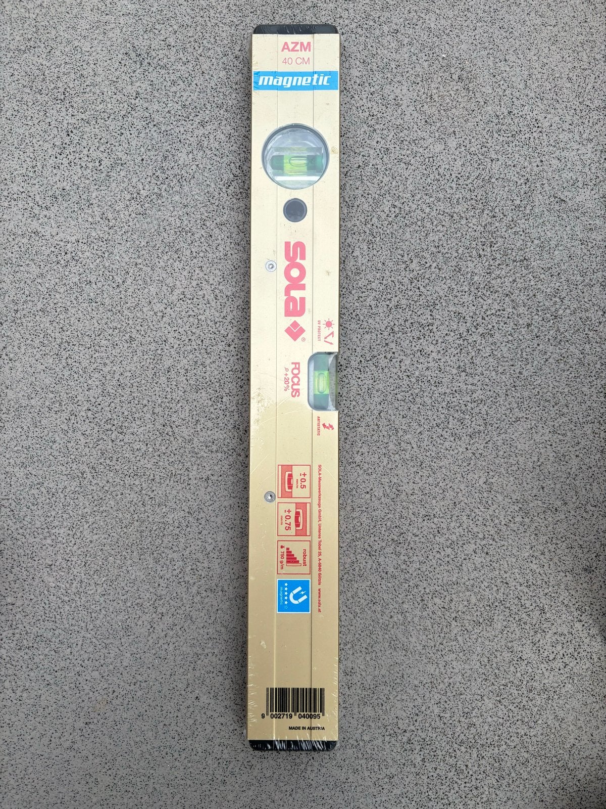 Sola AZM Waterpas 40 cm - Magnetisch, Doe-het-zelf en Verbouw, Gereedschap | Handgereedschap, Ophalen, Nieuw, Waterpas, Overige merken