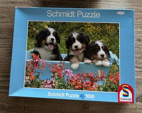 Puzzel Schmidt Puppies, Ophalen of Verzenden, 500 t/m 1500 stukjes, Gebruikt, Legpuzzel