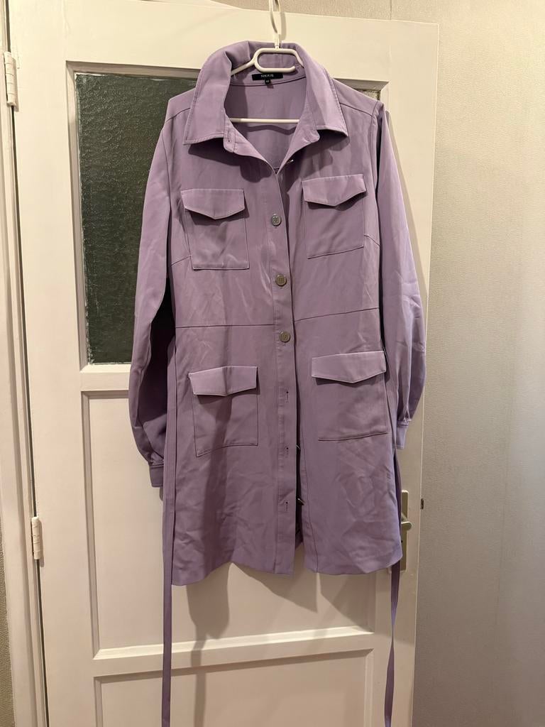 Nikkie zomerjurkje Lila met ceintuur Maat 42, Kleding | Dames, Verzenden, Paars, Maat 42/44 (L), Zo goed als nieuw