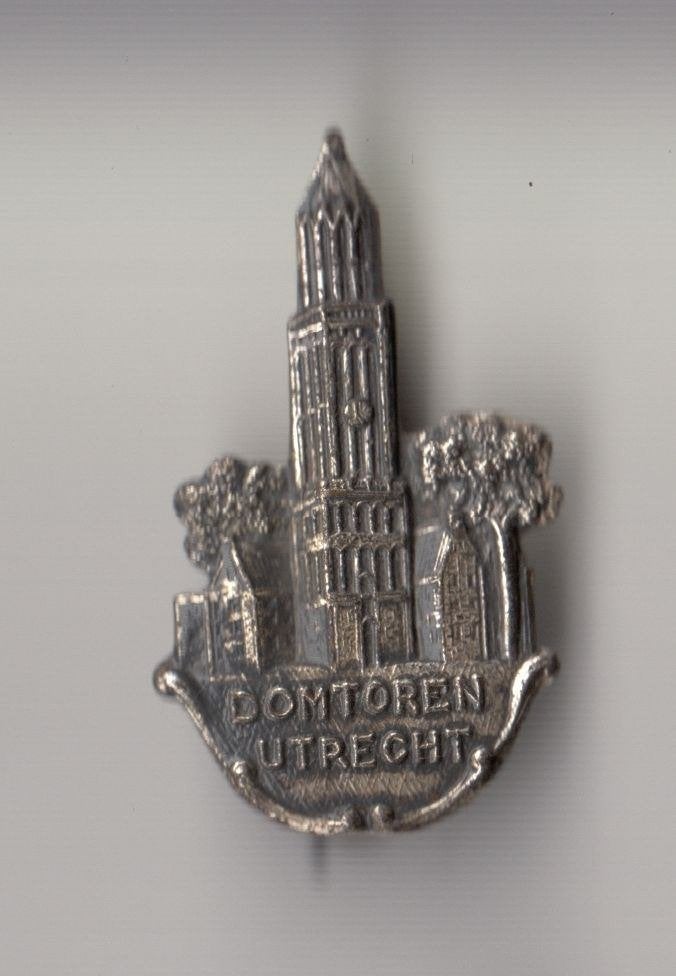 Utrecht Domtoren Dom Toren broche, Verzamelen, Speldjes, Pins en Buttons, Gebruikt, Niet vindbaar, Niet vindbaar, Speldje of Pin