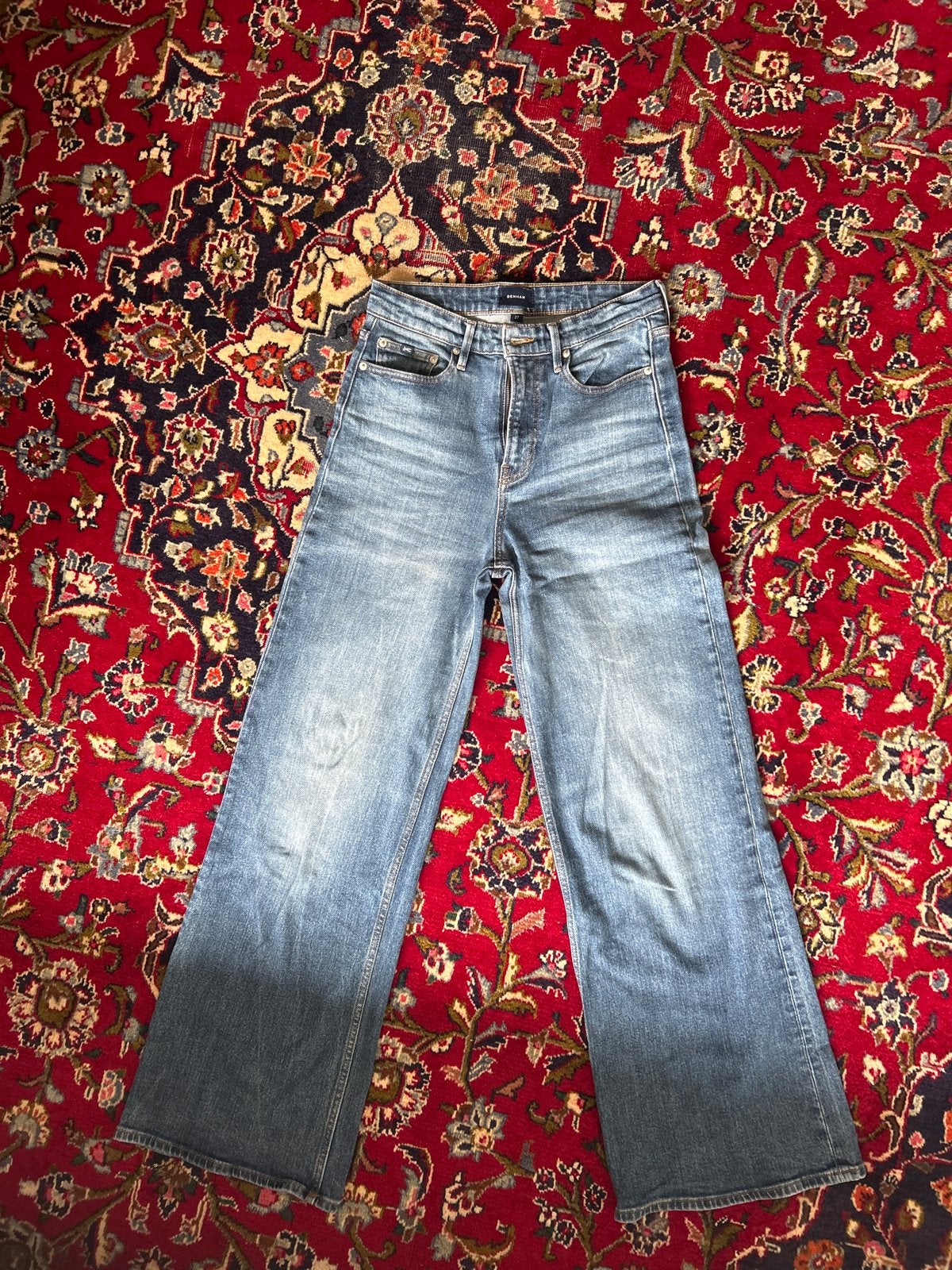 Denham MIKU High Waist Wide Fit Jeans Dames W27/L34, Ophalen of Verzenden, Gedragen, Blauw, W27 (confectie 34) of kleiner