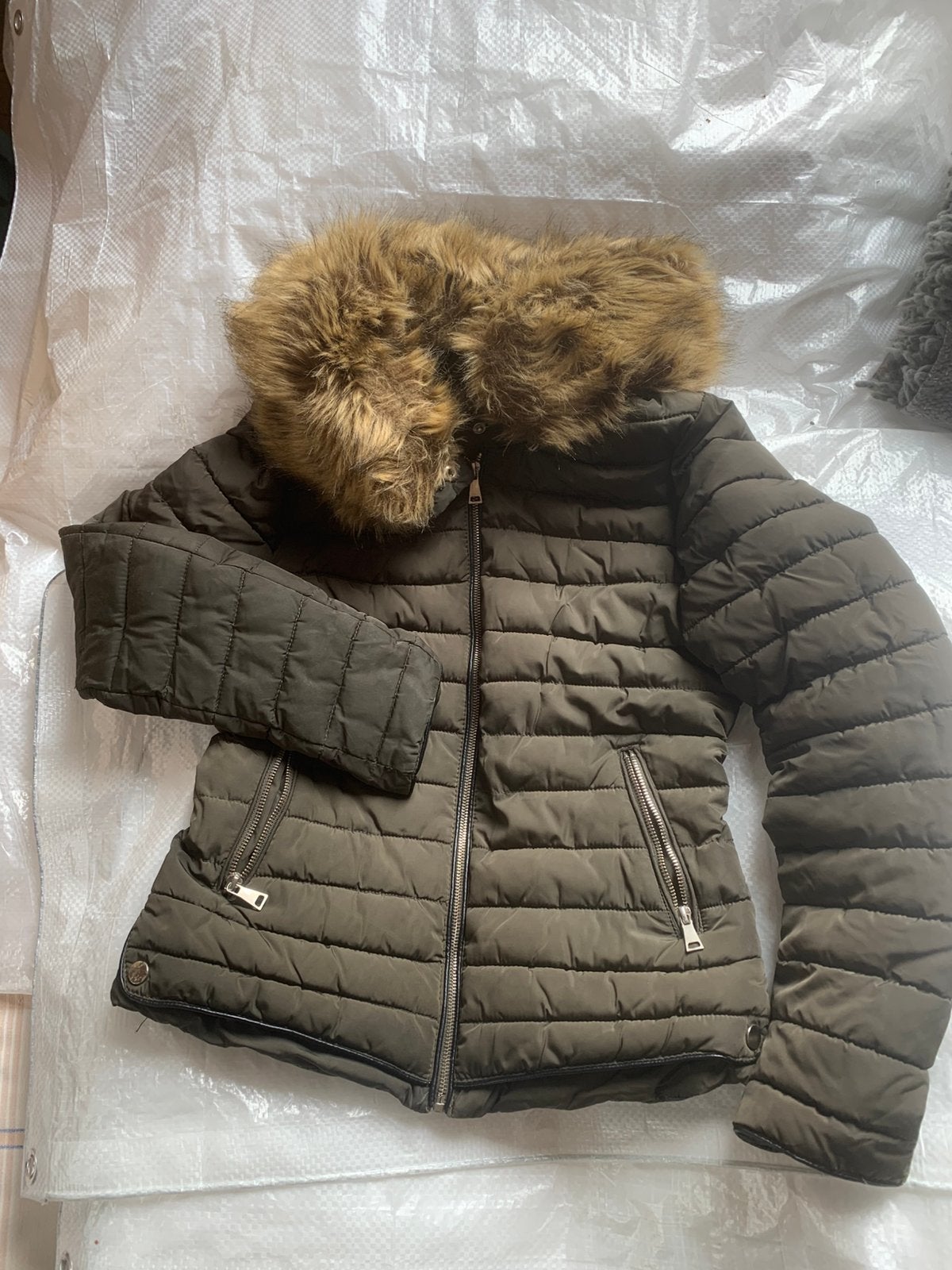 Megusto gewatteerde winterjas met afneembare cspuchon, Kleding | Dames, Ophalen of Verzenden, Zo goed als nieuw, Maat 36 (S), Groen