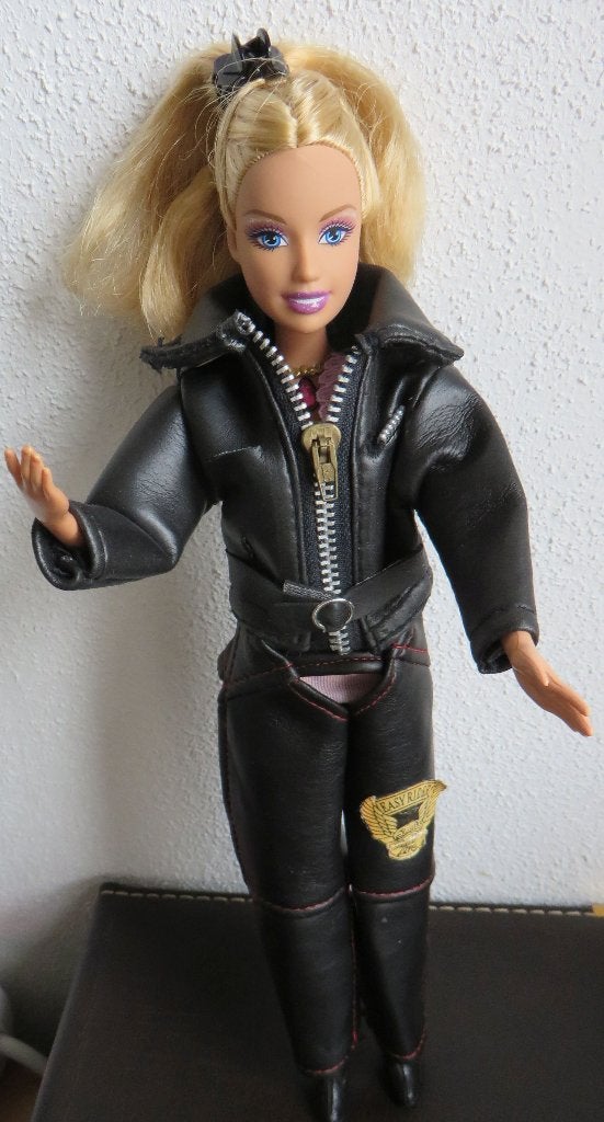 Barbie in motorpak, Verzamelen, Poppen, Ophalen, Gebruikt, Pop