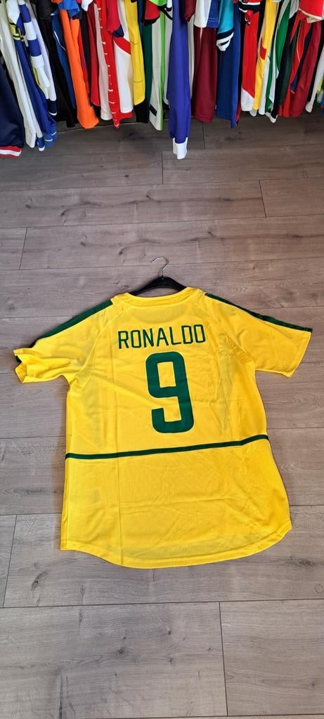 WK winnaars voetbalshirt Brazilië 2002 maat M, Ophalen of Verzenden, Nieuw, Buitenlandse clubs, Shirt