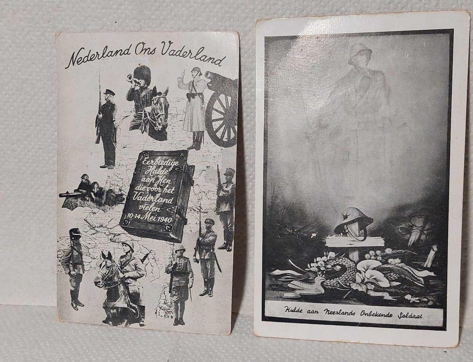 Hulde aan hen die vielen en aan onbekende soldaat origineel, Ophalen of Verzenden, Landmacht, Nederland, Foto of Poster