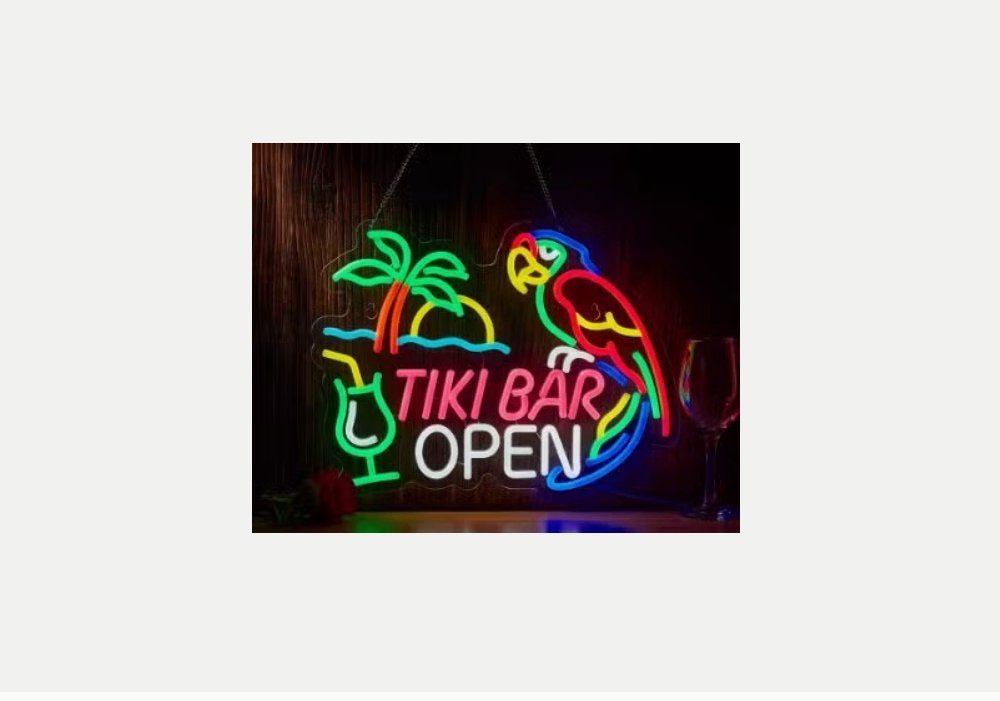 LED lamp neon stijl Tiki Bar (39x30cm)