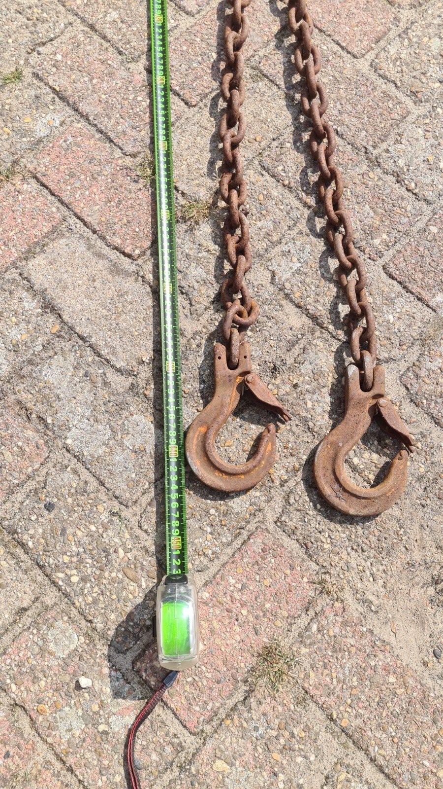 Robuuste hijskettingen met haken - 2 stuks, Ophalen of Verzenden