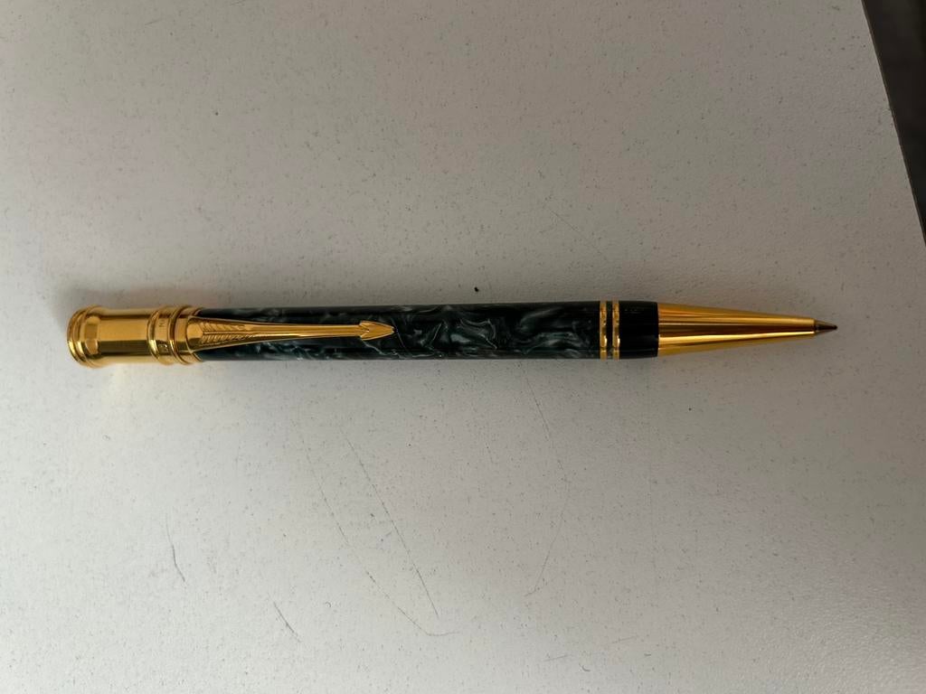 Parker Duofold Emerald Marble international balpen., Ophalen of Verzenden, Zo goed als nieuw, Balpen, Parker