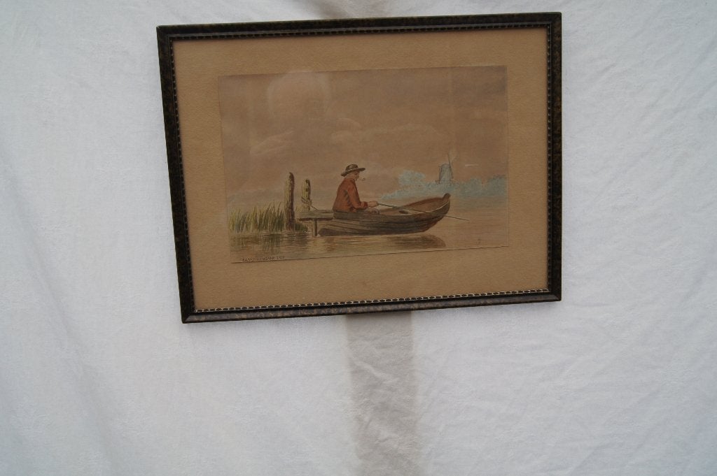 Aquarel. CAW.J.van de Laar, Antiek en Kunst, Ophalen of Verzenden