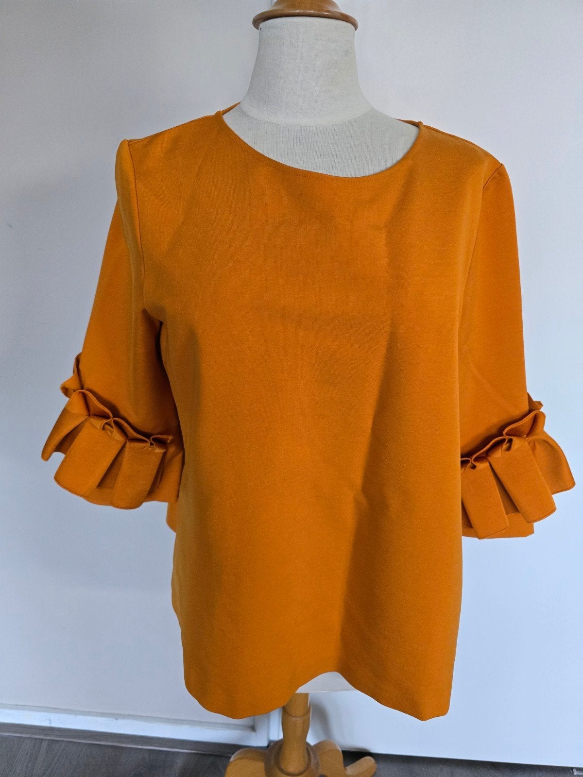 COS Oranje Top met Ruches Mouwen - Maat L, Kleding | Dames, COS, Maat 42/44 (L), Oranje, Ophalen of Verzenden