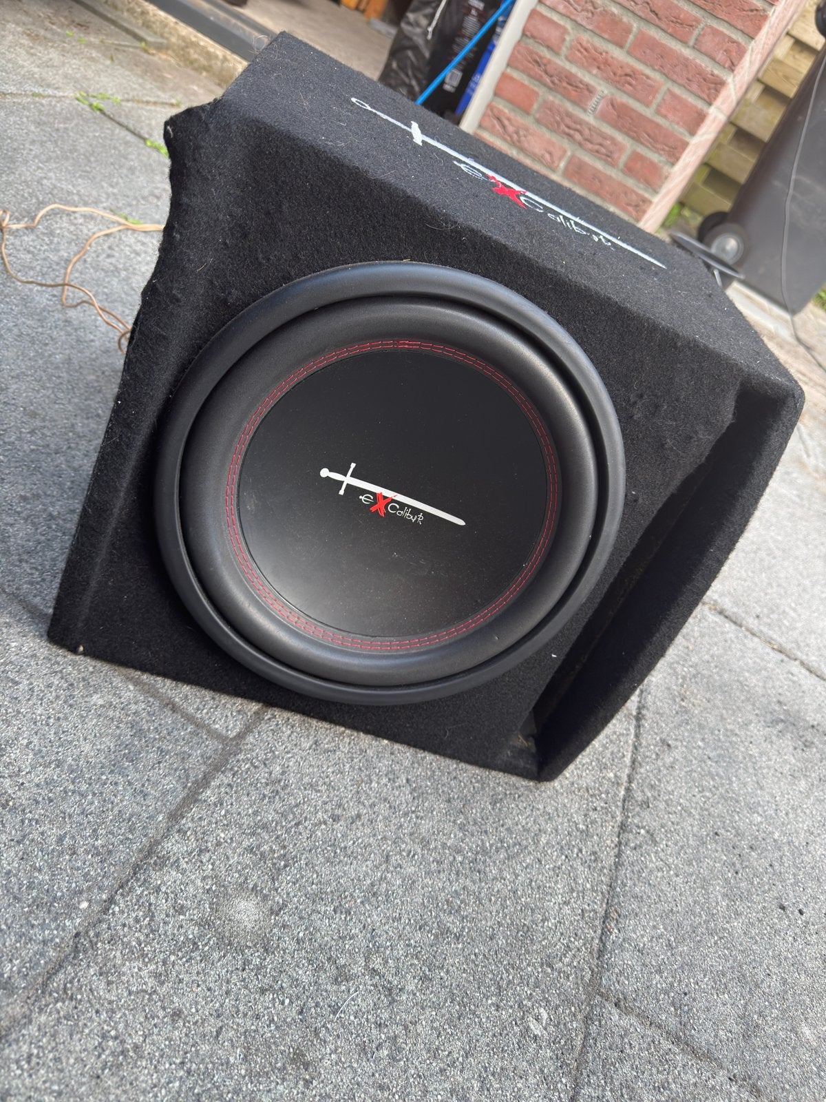 Excalibur sub + versterker 1200w, Ophalen, Gebruikt