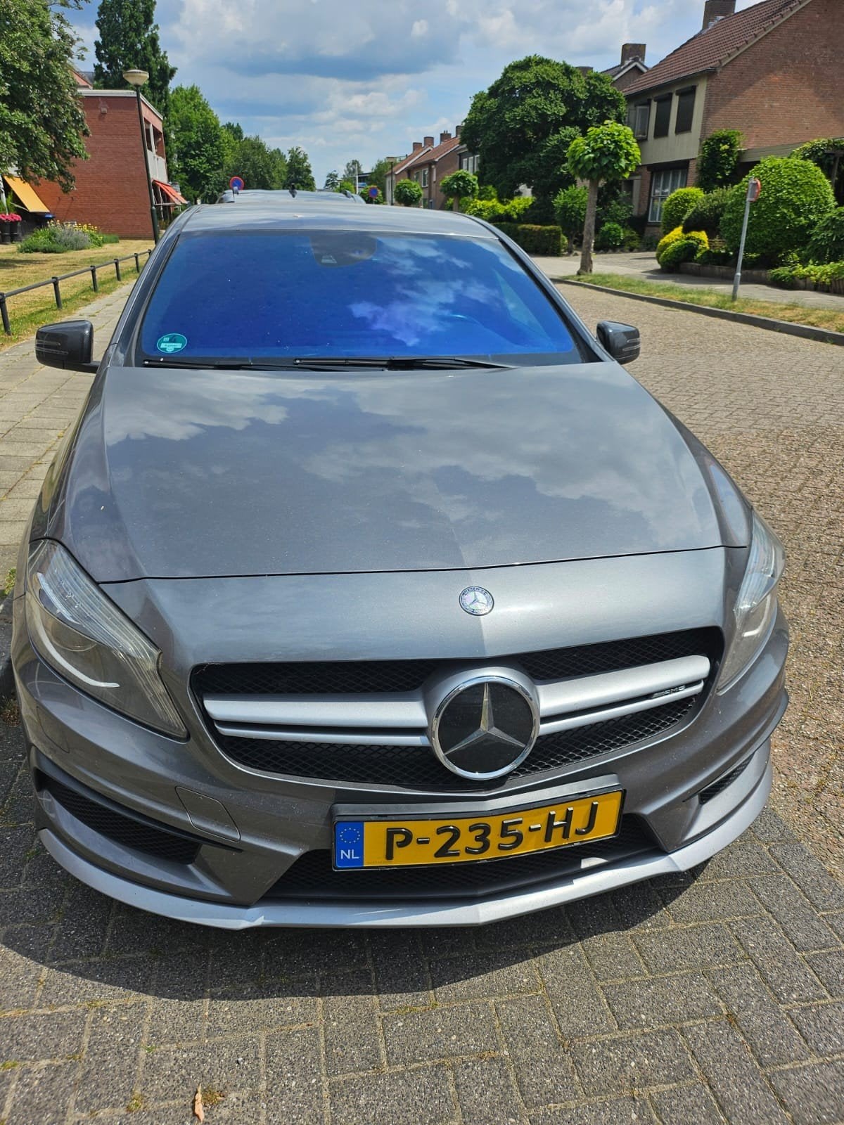 Mercedes-Benz A-Klasse A 45 AMG 4MATIC Aut7 2014 Grijs a45, Auto's, Automaat, Zwart, 4 cilinders, 14 km/l