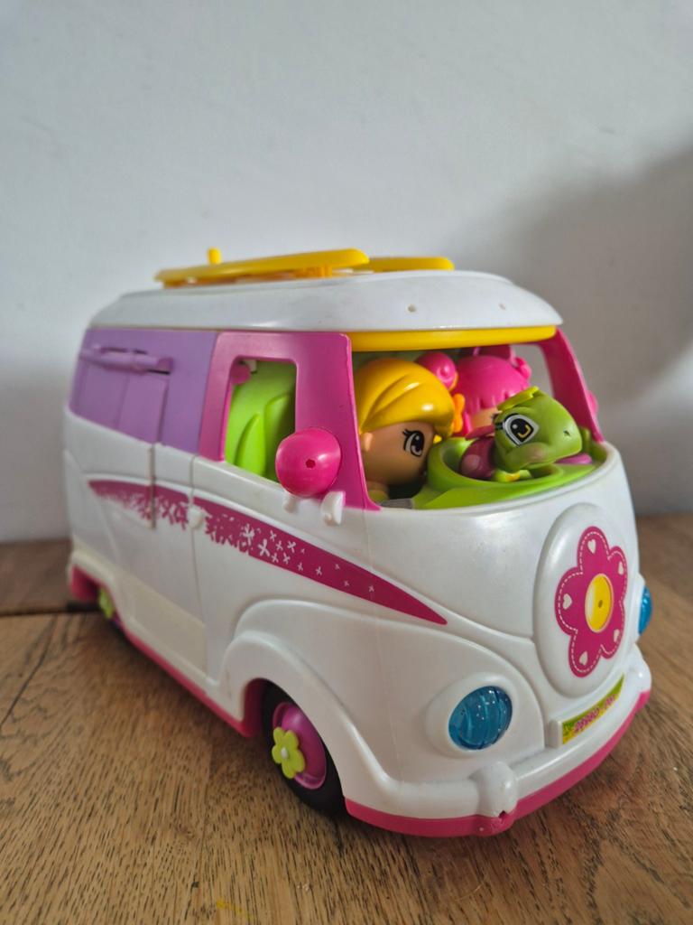 Pinypon Camper en Boot Speelset met Poppetjes, Ophalen of Verzenden, Gebruikt