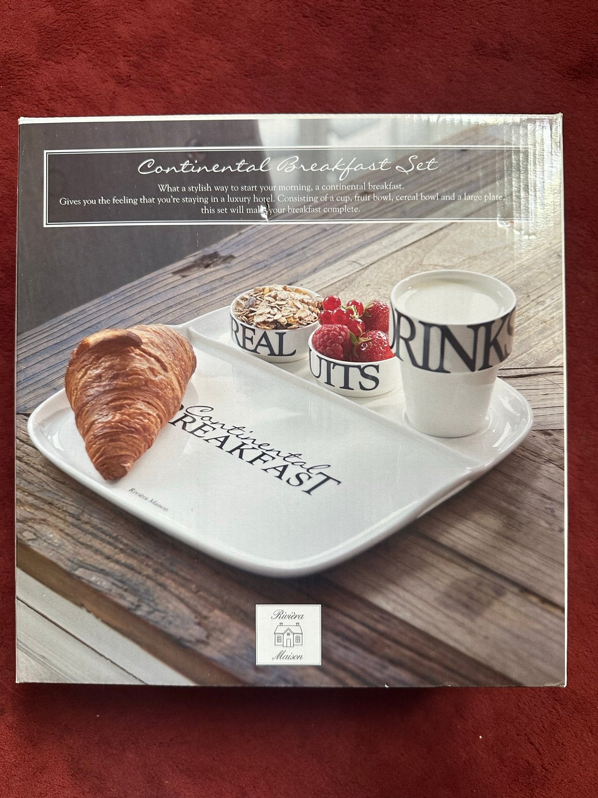 Riviera Maison Continental Breakfast Set Nieuw, Ophalen, Overige merken, Keramiek, Nieuw