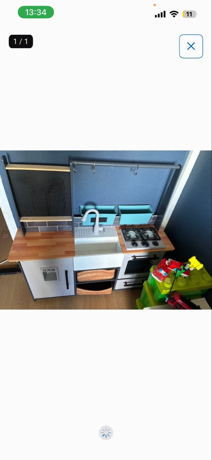 Grote speelgoedkeuken met geluidseffecten, Ophalen, Gebruikt, Hout, Speelkeuken