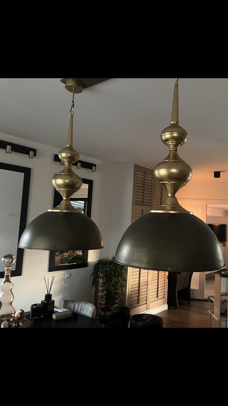 Brons/gouden PTMD lampen, Ophalen, Zo goed als nieuw