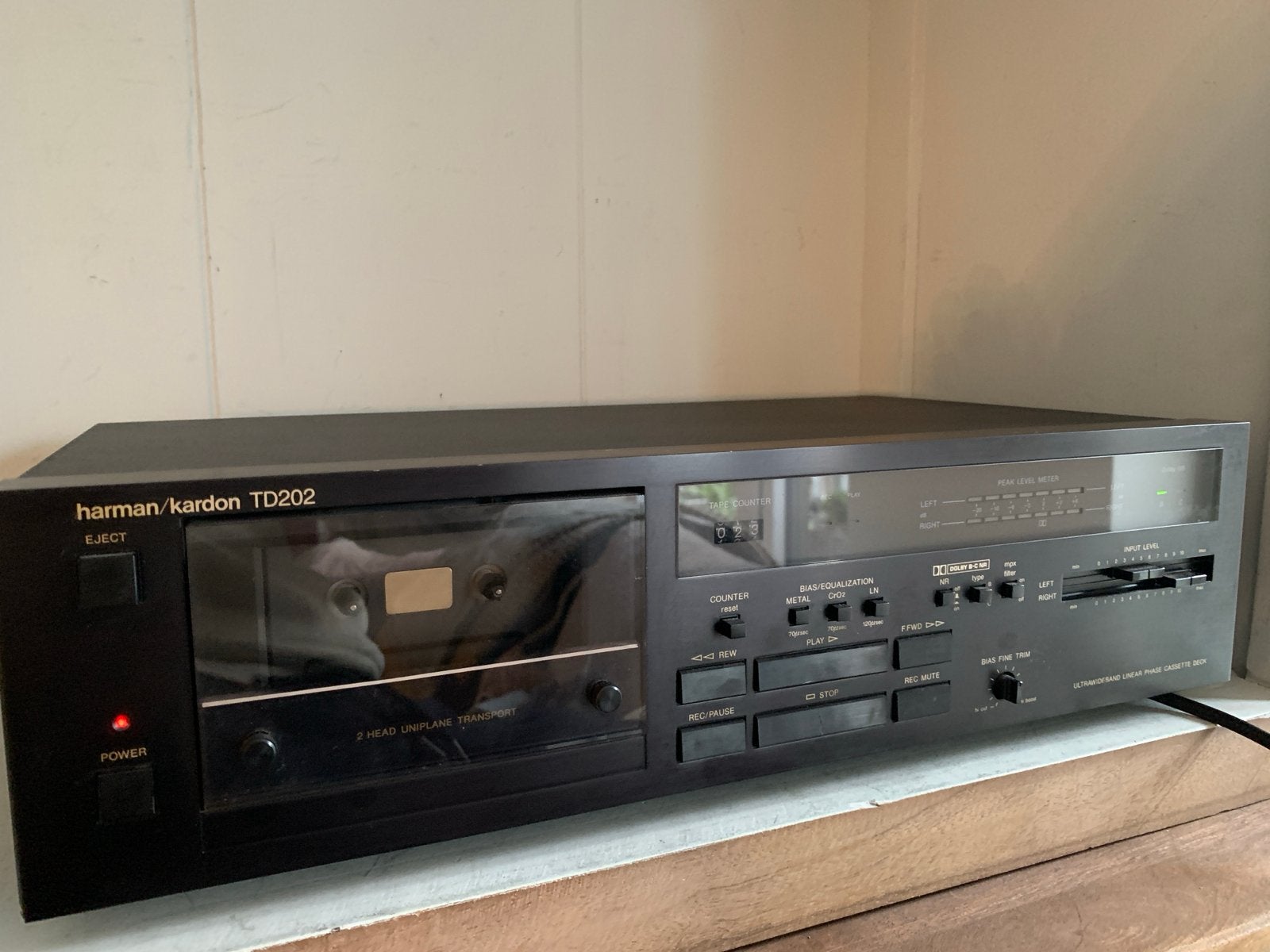 Harman/Kardon TD202 Cassettedeck - Vintage Audio, Ophalen of Verzenden, Enkel, Overige merken, Tiptoetsen