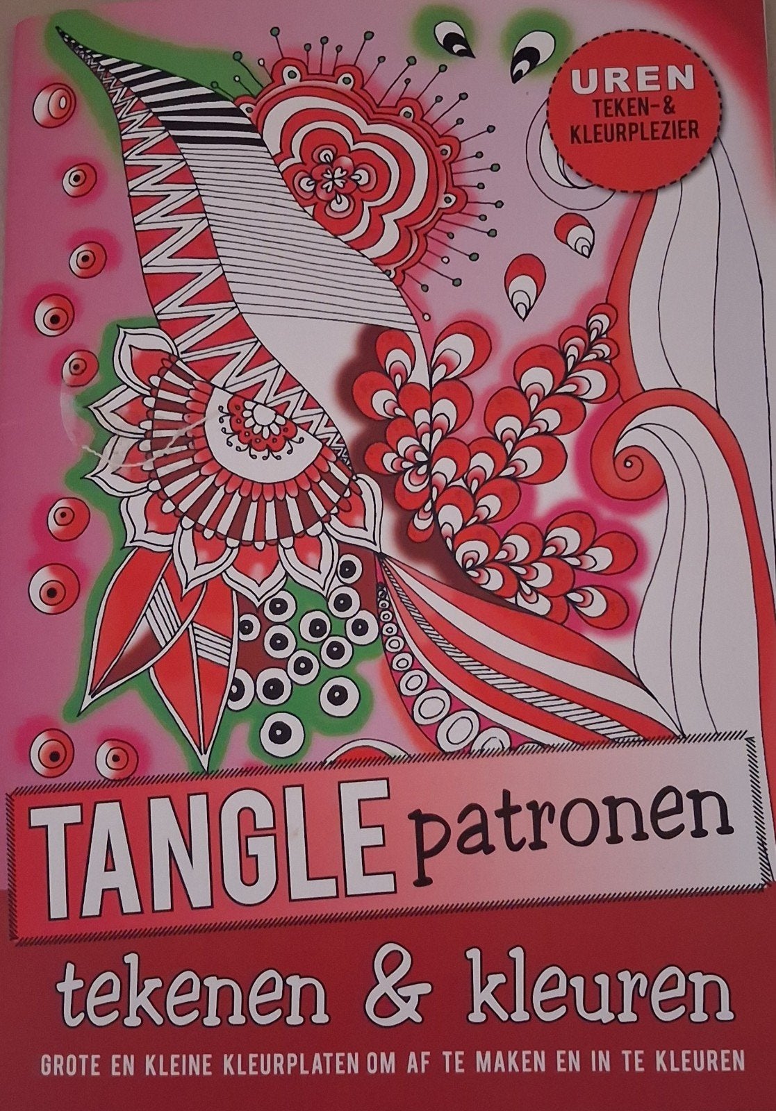 Tangle patronen tekenen & kleuren boek, Ophalen of Verzenden, Nieuw