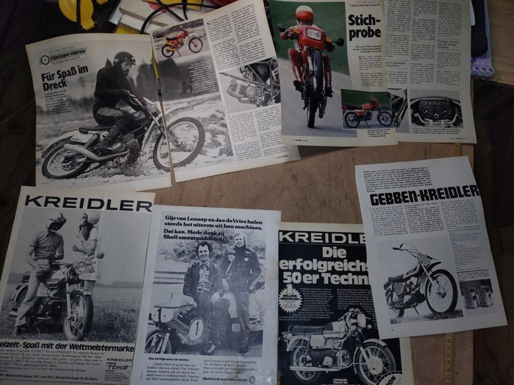 Kreidler krantenknipsels, Ophalen of Verzenden, Gebruikt