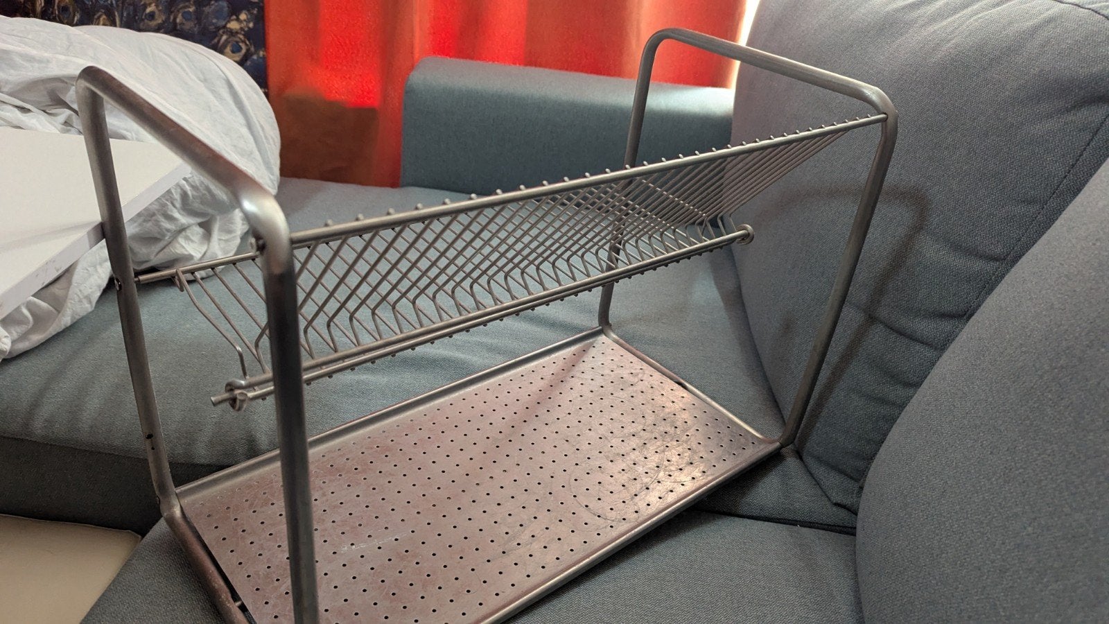 IKEA roestvrijstalen afdruiprek met lekbak, Ophalen of Verzenden, Gebruikt