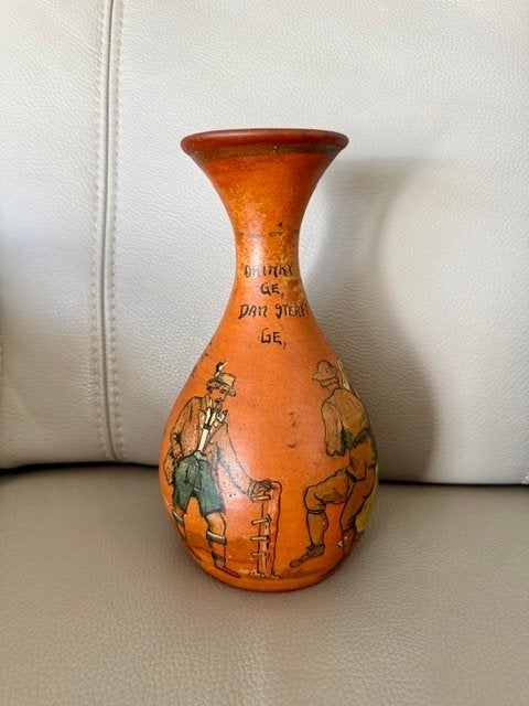 Unieke Vintage Vaas (1953) – Handbeschilderd "De Smet", Antiek en Kunst, Ophalen