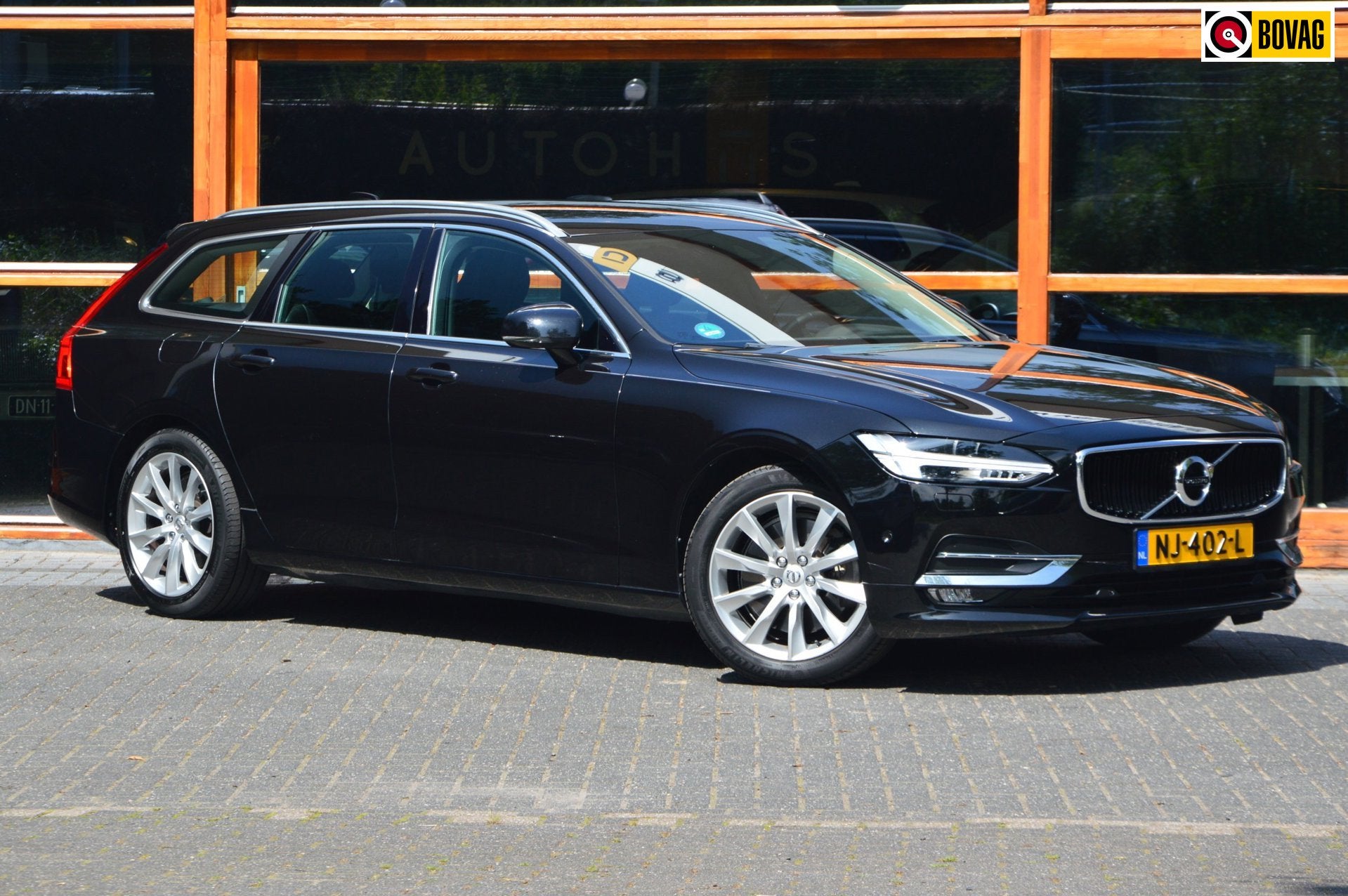 Volvo V90 T5 Inscription | Adaptive Cruise | Stoelverwarming, Auto's, 15 km/l, 1969 cc, Zwart, 93 €/maand