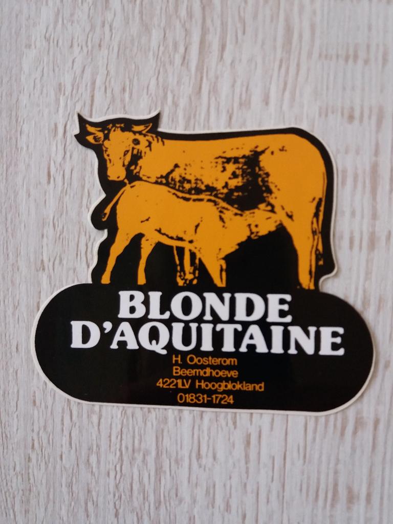sticker BLONDE D'AQUITAINE te Hoogblokland, Ophalen of Verzenden, Zo goed als nieuw, Overige typen