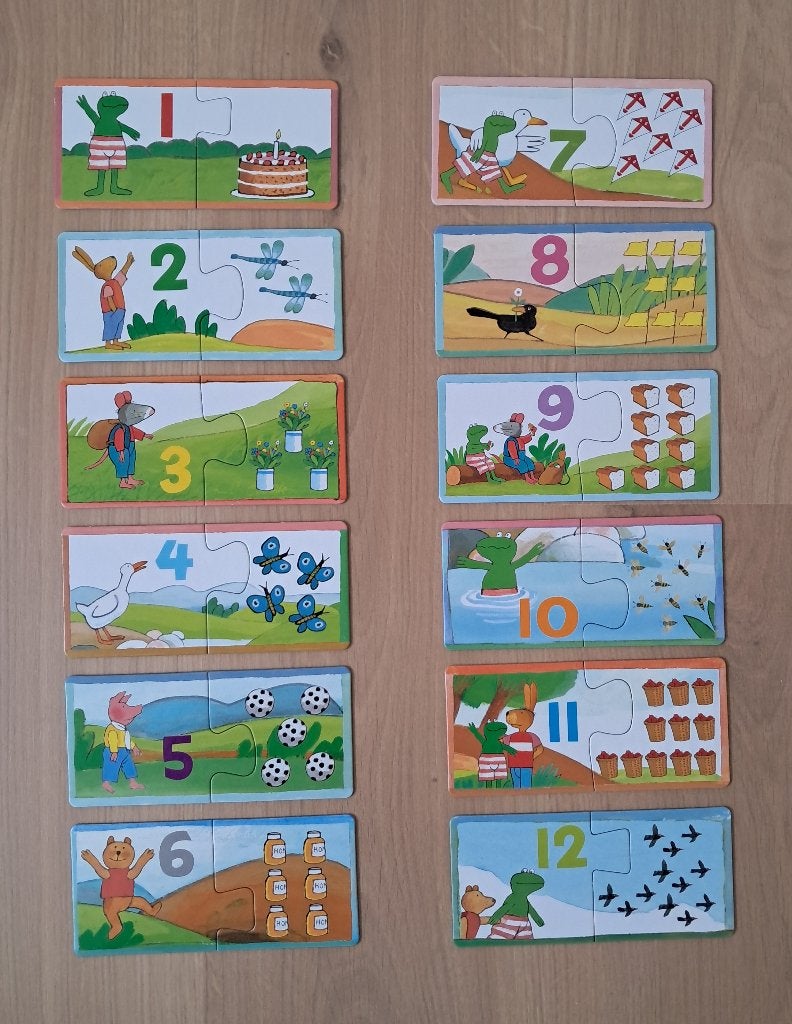 Puzzel Leer tellen met Kikker, Ophalen of Verzenden, 10 tot 50 stukjes, Zo goed als nieuw, 2 tot 4 jaar