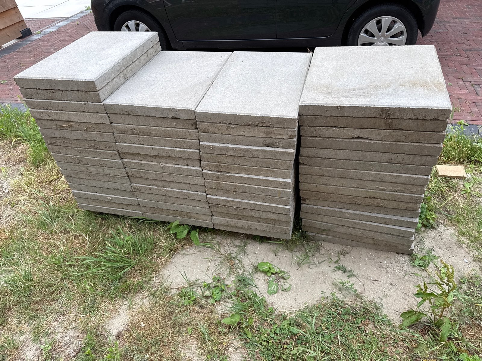 Gebruikte terrastegels - vrijwel nieuw, Ophalen, Gebruikt, 10 m² of meer, Beton