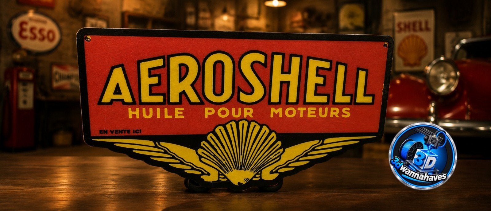Aeroshell Lichtbak met LED Verlichting, Verzamelen, Ophalen of Verzenden, Zo goed als nieuw, Auto's