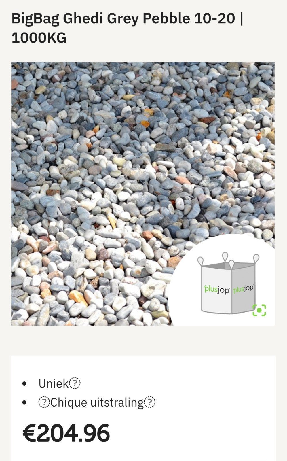 Siergrind Ghedi Grey 10-20mm BigBag 600kg, Tuin en Terras, Grind, Keien en Split, Ophalen, Nieuw, Split