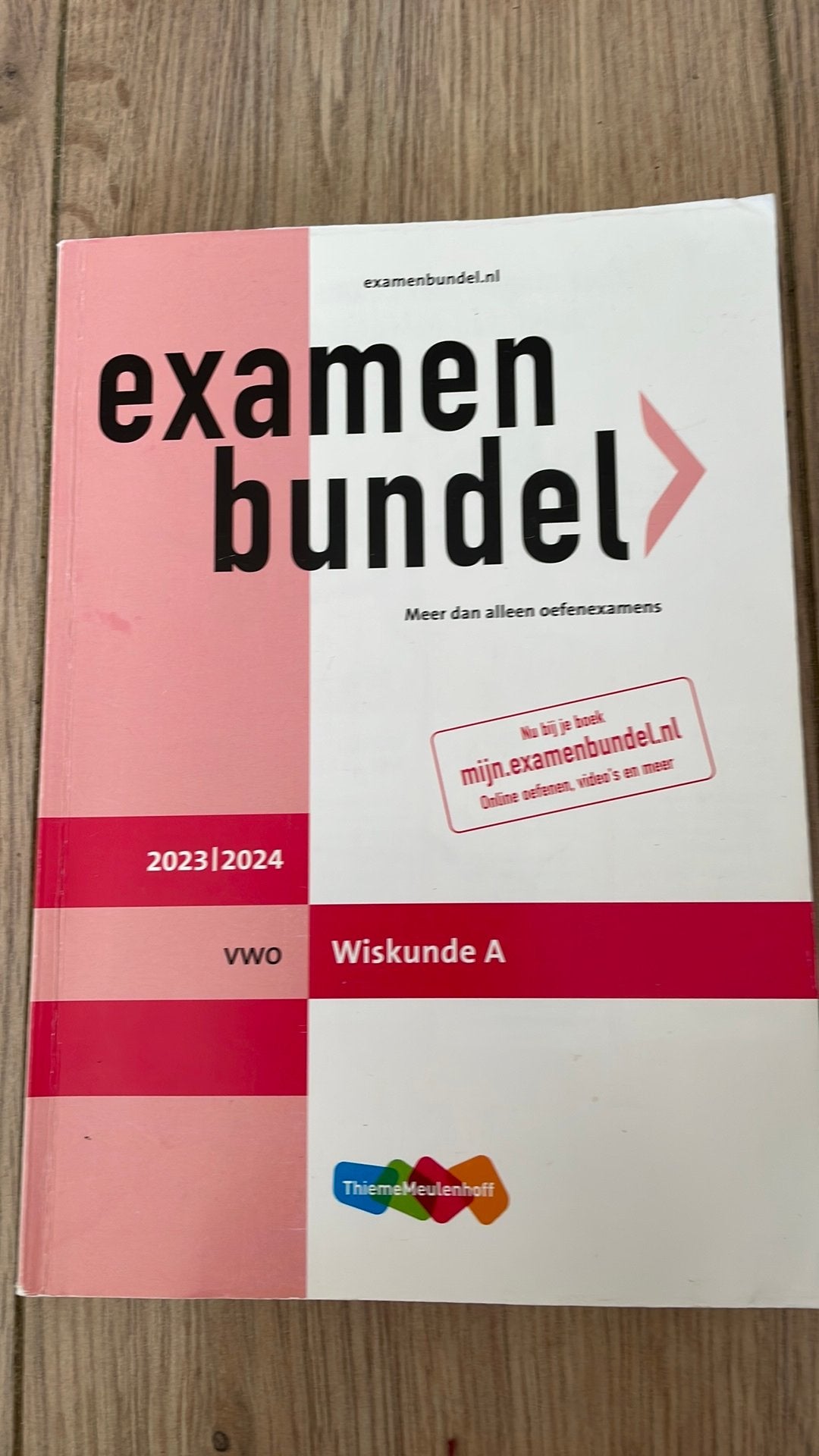 Wiskunde A VWO  Examenbundel.  2023-2024, Ophalen of Verzenden, Zo goed als nieuw, VWO