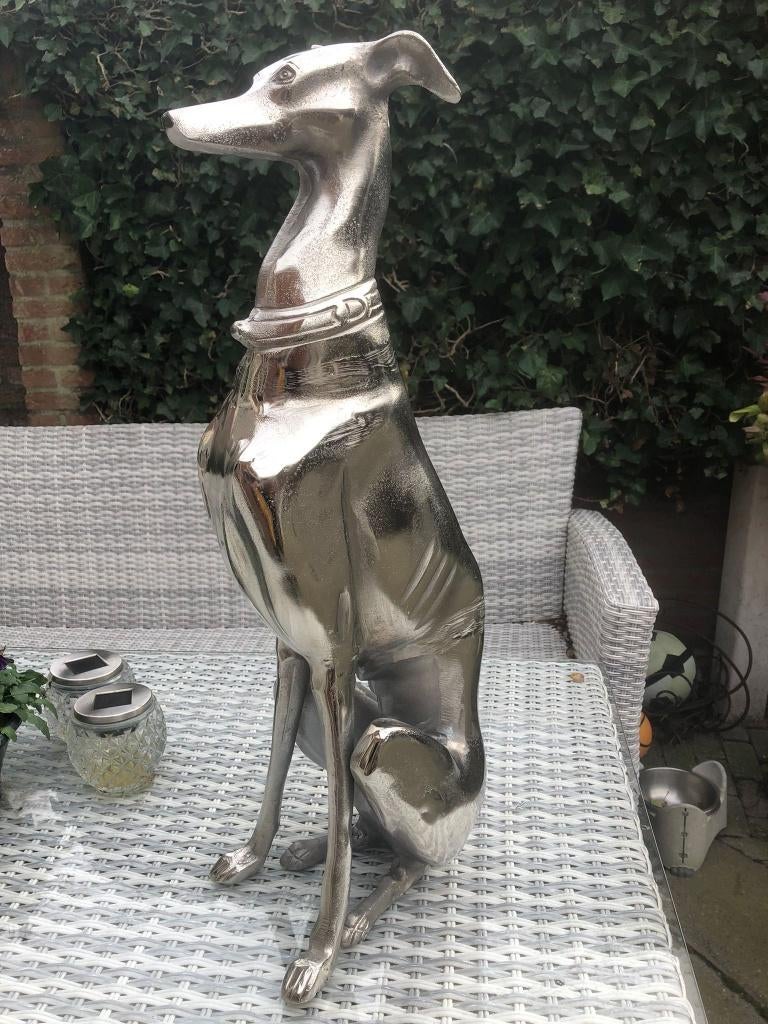 groot aluminium hond windhond whippet hazewindhond, Ophalen of Verzenden