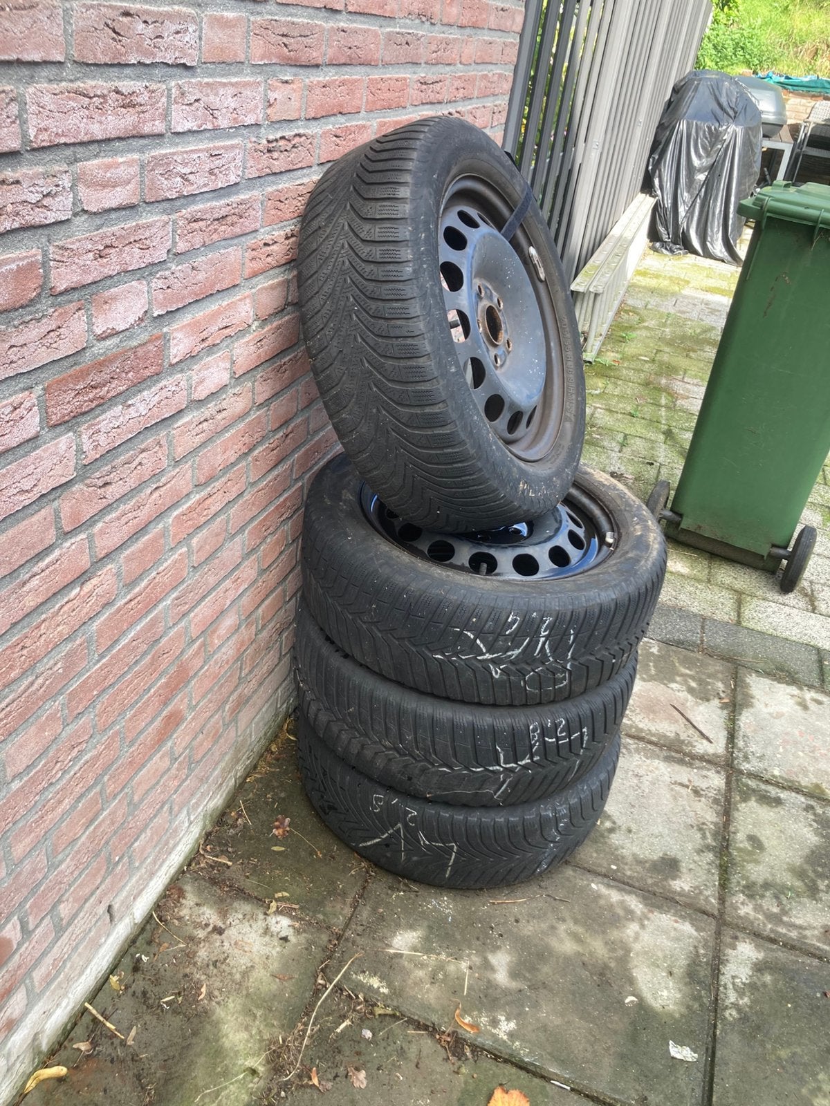 Stalen velgen net winterbanden VW golf 6, Ophalen, Gebruikt