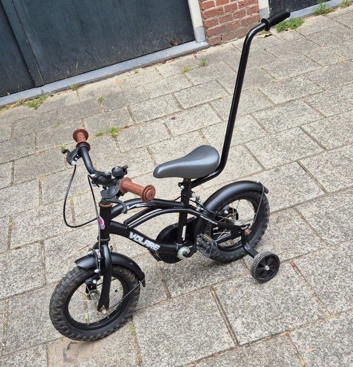 Volare kinderfiets 12 inch met zijwieltjes en duwstang, Ophalen