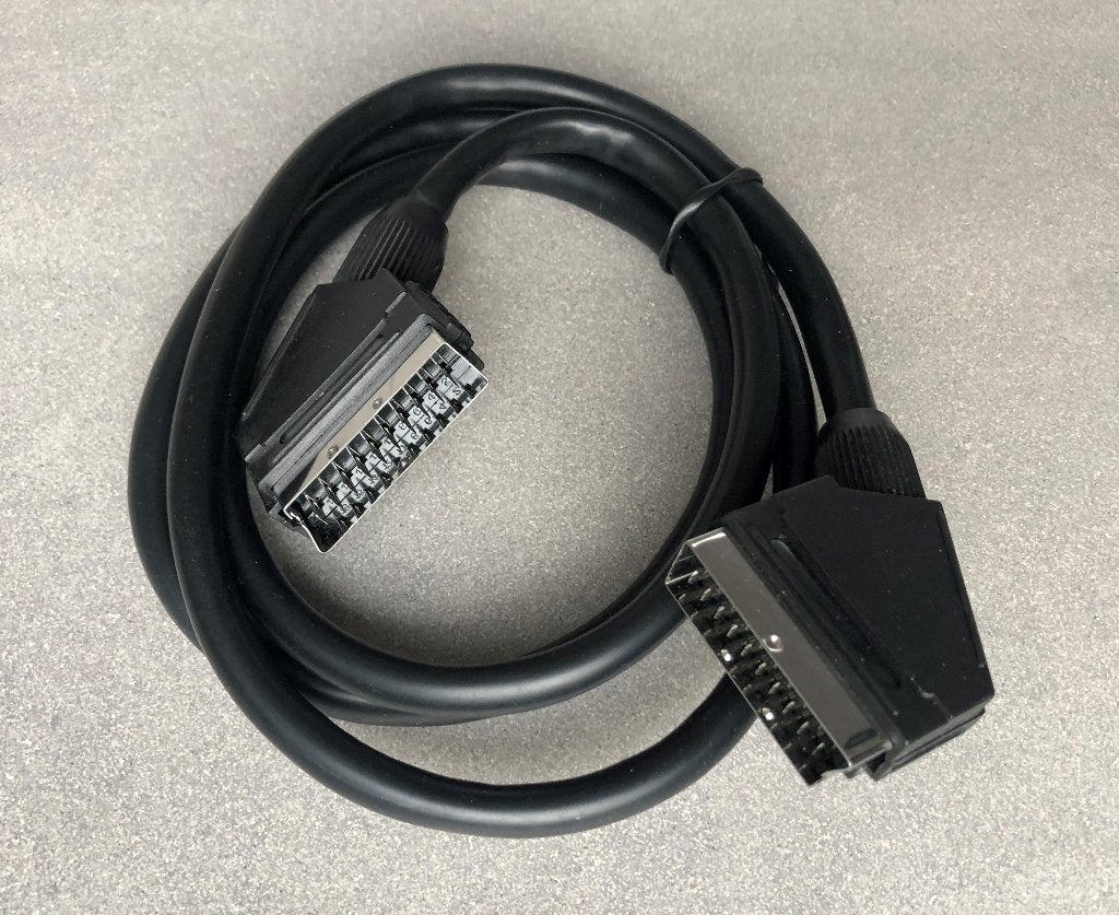 SCART TV kabel - 1,75 meter / 175 cm zwart, Audio, Tv en Foto, Audiokabels en Televisiekabels, Ophalen of Verzenden, Zo goed als nieuw