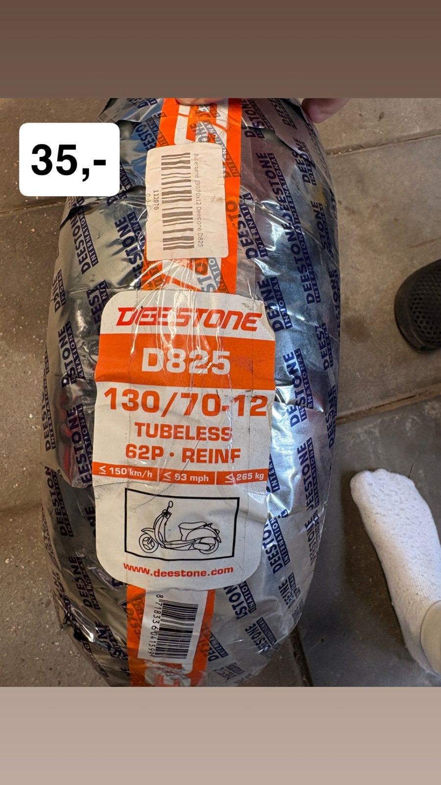 Nieuw Deestone Scooterband 130/70-12 Tubeless, Ophalen of Verzenden, Nieuw, Overige typen, Overige merken