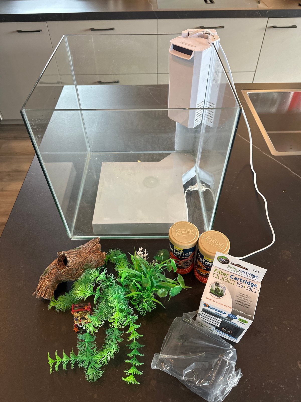 Superfish Qubic aquarium, Ophalen, Gebruikt, Inclusief toebehoren, Leeg aquarium