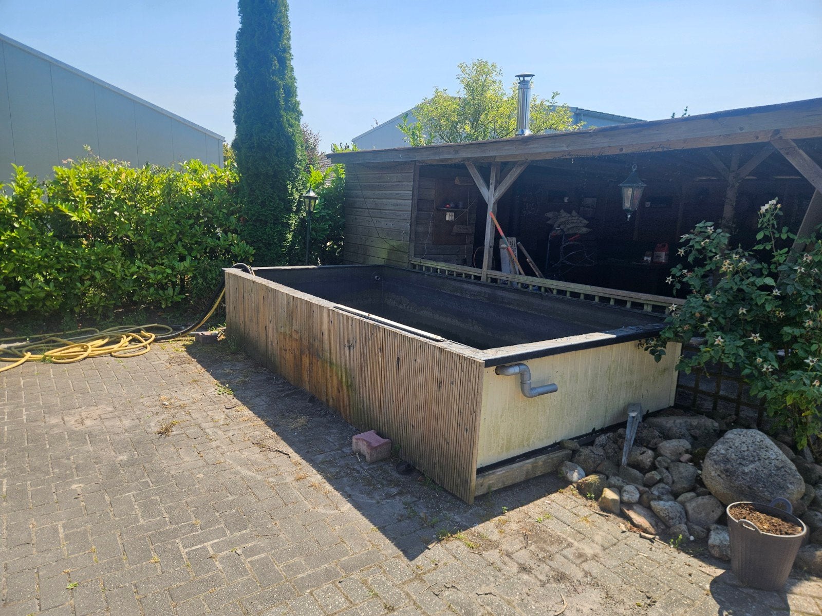 Grote rechthoekige polyester vijverbak / zwembad, Tuin en Terras, Zwembaden, Ophalen, Gebruikt, Rechthoekig, Minder dan 80 cm